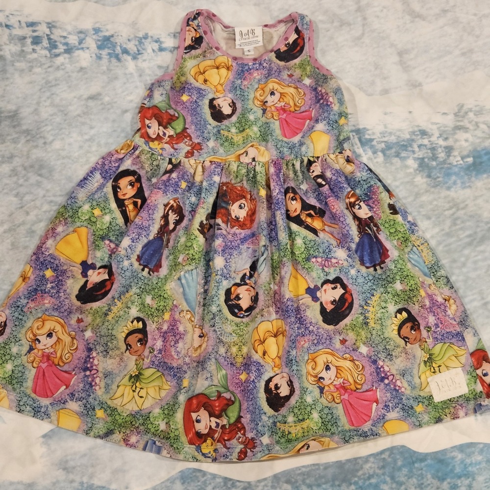 JAB Creations Boutique Princess Twirl Dress Girls Size 5 Super Soft Stretchy